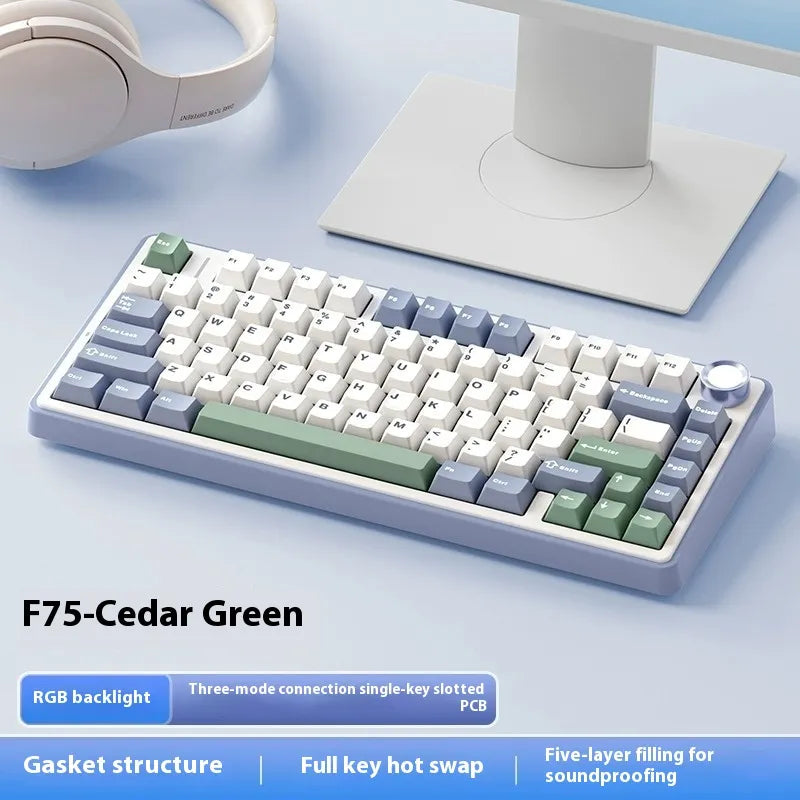 F75 Wireless Tri-Mode Mechanical Keyboard – Gasket Mount, Hot-Swap