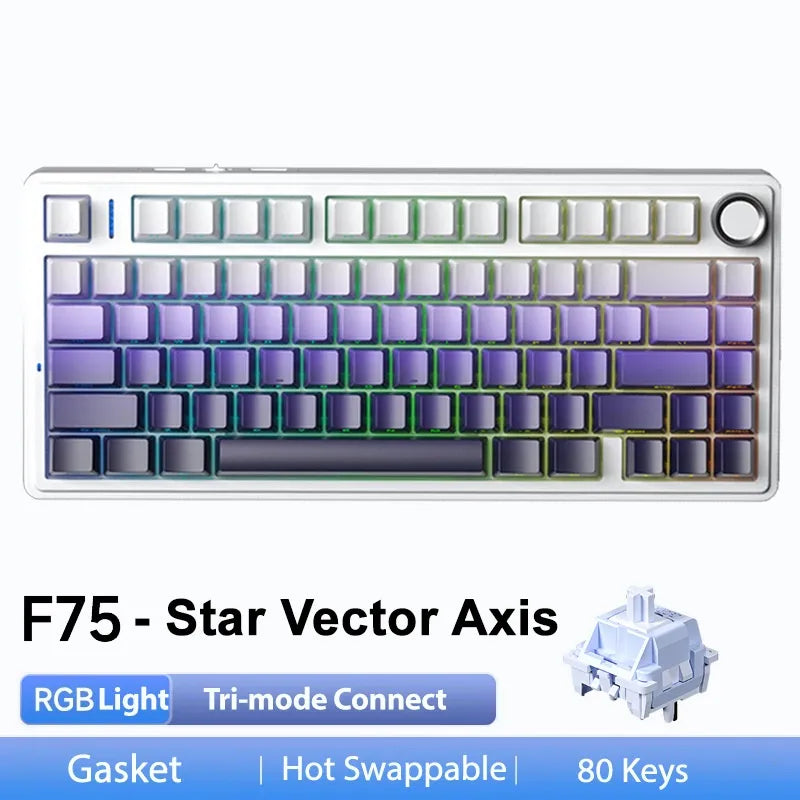 F75 Wireless Tri-Mode Mechanical Keyboard – Gasket Mount, Hot-Swap