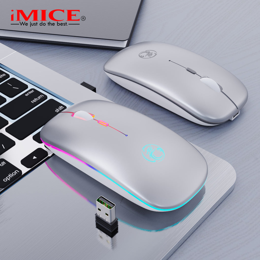 IMICE Wireless Silent Mouse with Dual Mode Charging