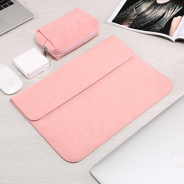 Frosted PU Leather Laptop Sleeve – 11" to 16"
