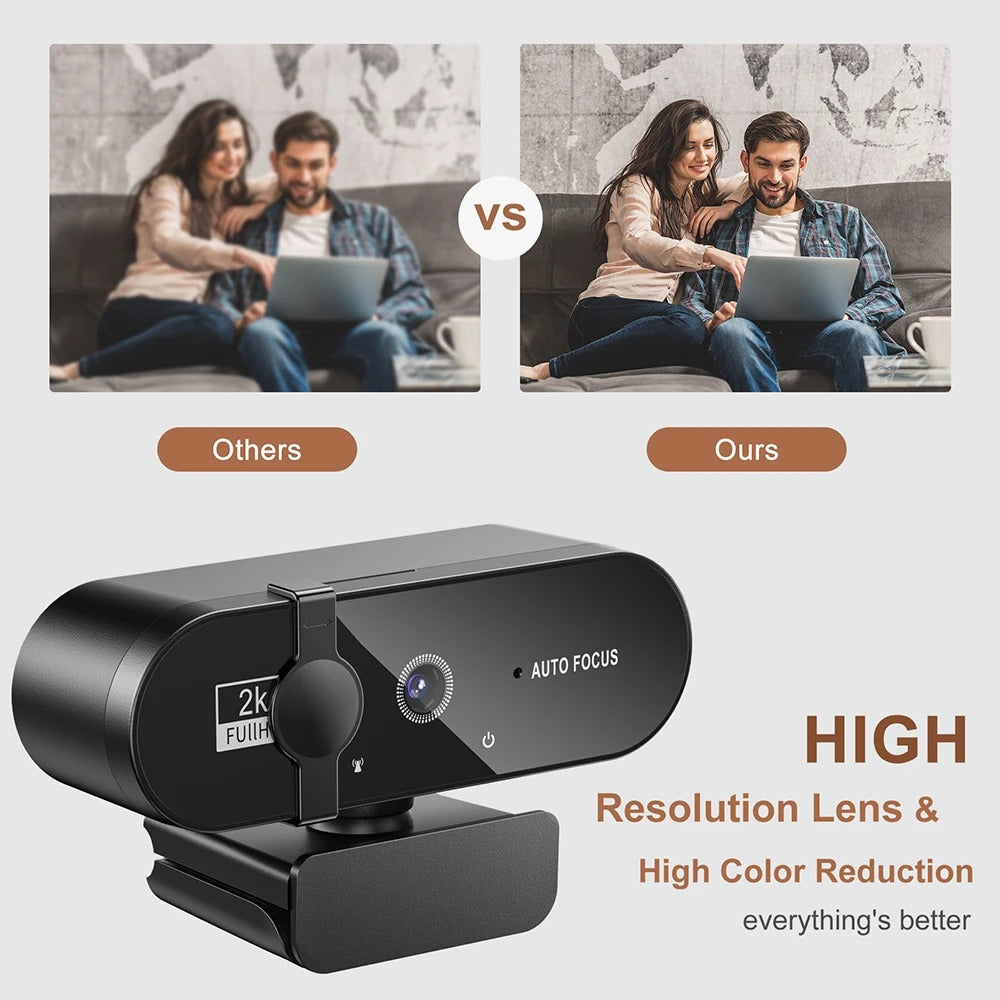 4K 1080p USB Webcam with Microphone and Tripod
