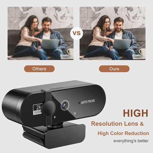 4K 1080p USB Webcam with Microphone and Tripod