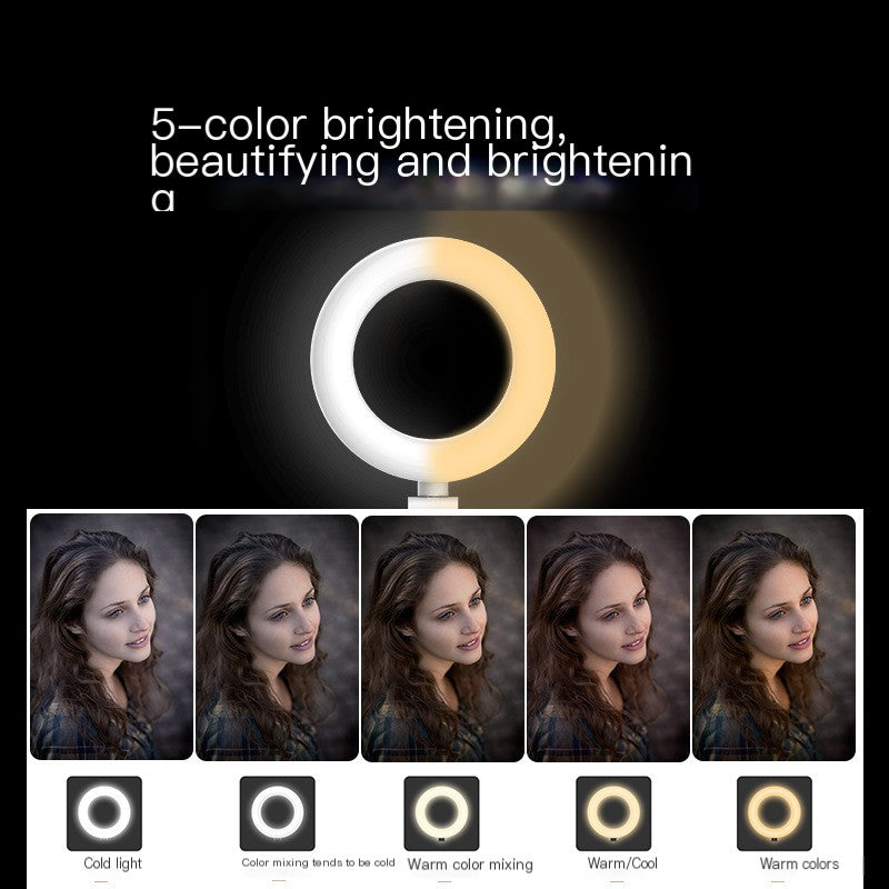 Desk Ring Light for Video Calls & Selfies – Dimmable LED with Stand