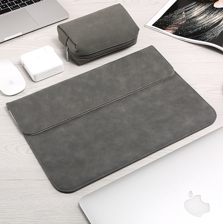 Frosted PU Leather Laptop Sleeve – 11" to 16"